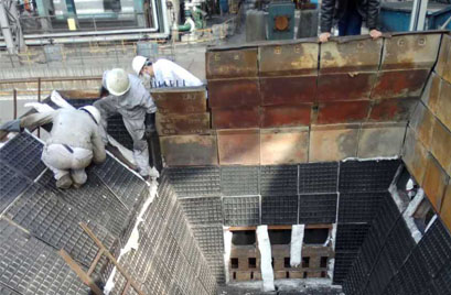 幹熄(xi)焦襯(chen)闆施(shi)工現(xian)場